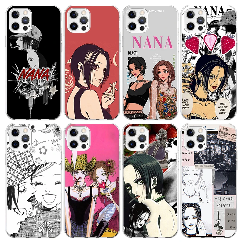 NaNa Osaki Anime Phone Case For iPhone 16 15 14 13 12 Mini 11 Pro Max Cover 7 Plus X XS XR 8 + SE Silicone Shell Print Fundas Fo