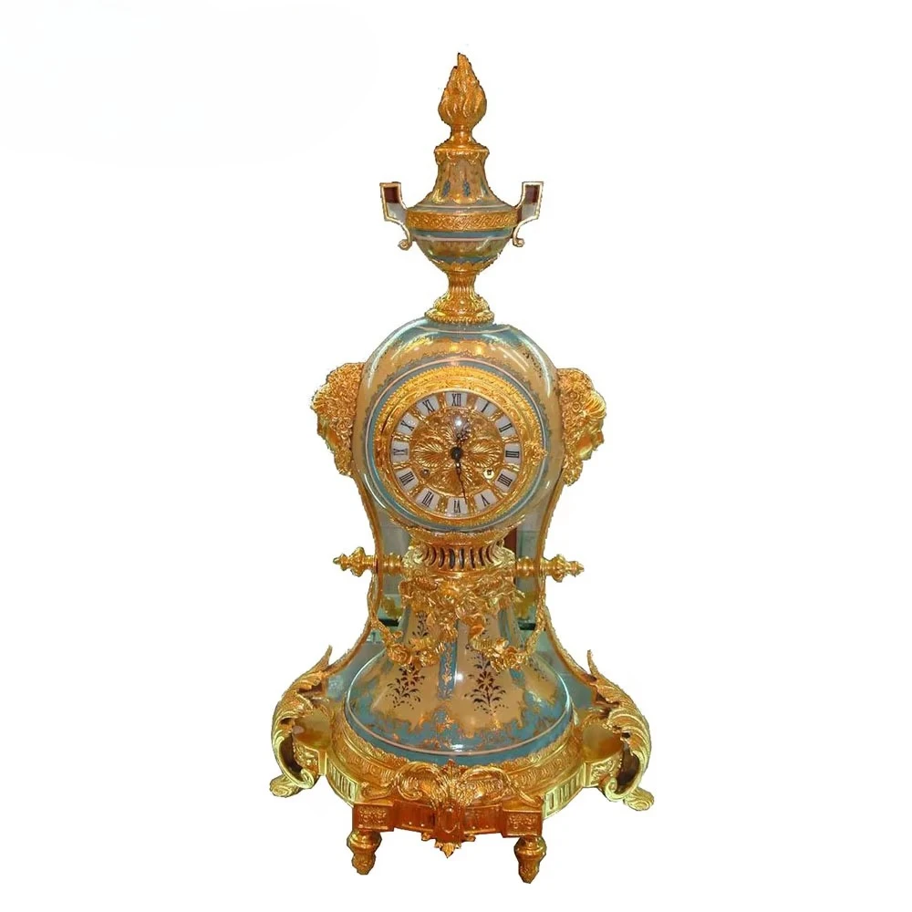 Luxury Exquisite Dignified Elegant Clocks Vintage High-end Villa French Ceramic Decoration Retro Clock Home Use Creative Clock