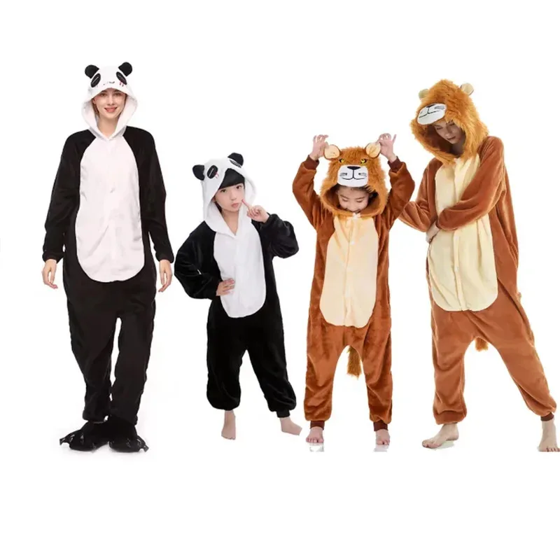 LQAdult ハロウィン子供ライオン動物衣装カーニバルパーティー毛皮のコスプレ衣装カバーオール子供ロールプレイジャンプスーツ着ぐるみボディスーツ