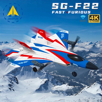 F22 RC Foam Plane 4 Channels 6G Auto Stabilization with 4K Camera Stunt Remote Control Airplanes Aircraft Toys for Children