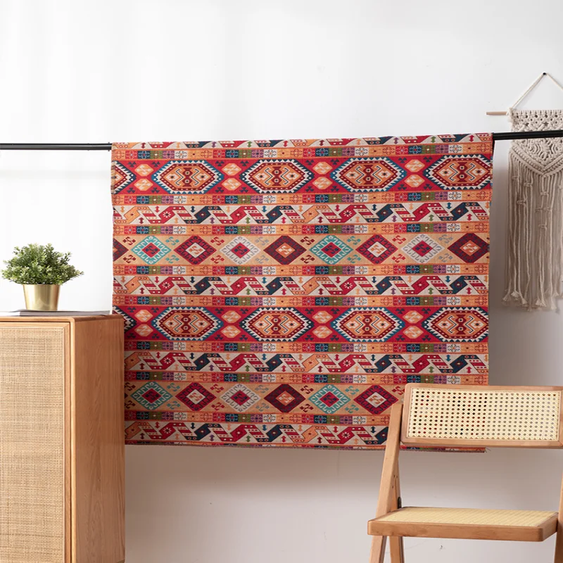 

Ткань в богемном стиле для диванов и татами, чехол для подушки из натурального дерева, китайская этническая вышивка с песочной текстурой, декор для дома