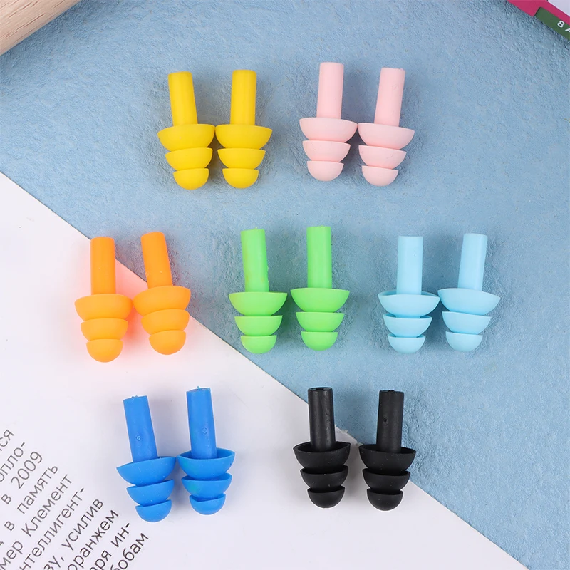 5Pairs/Box Comfort Earplugs Noise Reduction Silicone Soft Ear Plugs Swimming Silicone Earplugs Protective Sleeping Ear Plugs