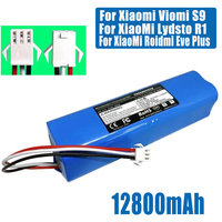 Replacement For XiaoMi Lydsto R1 Roidmi Eve Plus Viomi S9 Robot Vacuum Cleaner Battery Pack Capacity 12800mAh Accessories Part