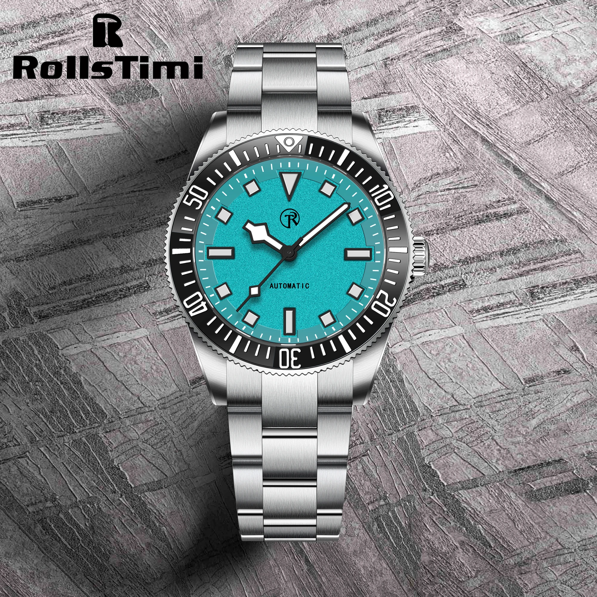 

2025 New RollsTimi Men's Watches Luxury Automatic Watch For Men Mechanical Wristwatch AR Sapphire Mirror Waterproof Sports Clock