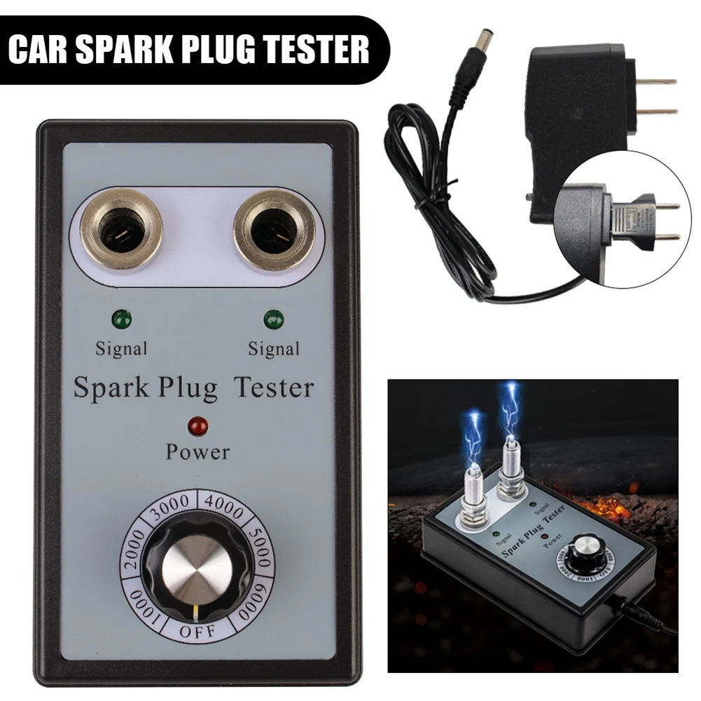 1Set Dual Hole Tester Ignition System Tester Wire Diagnostic Test Tool US&EU Plug