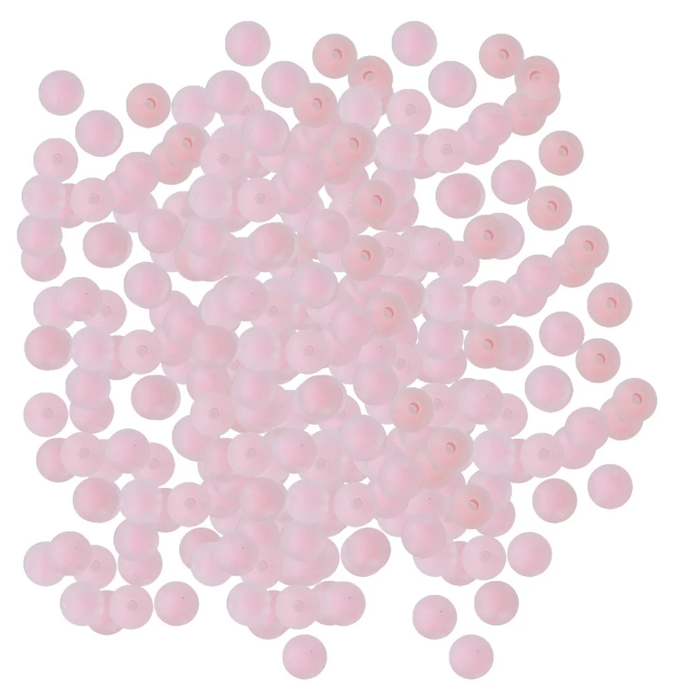 500g Beads & Bead Assortments 8mm Frosted Beads Green Pink DIY Jewelry Making Supplies Blue Resin Beads Craft Projects