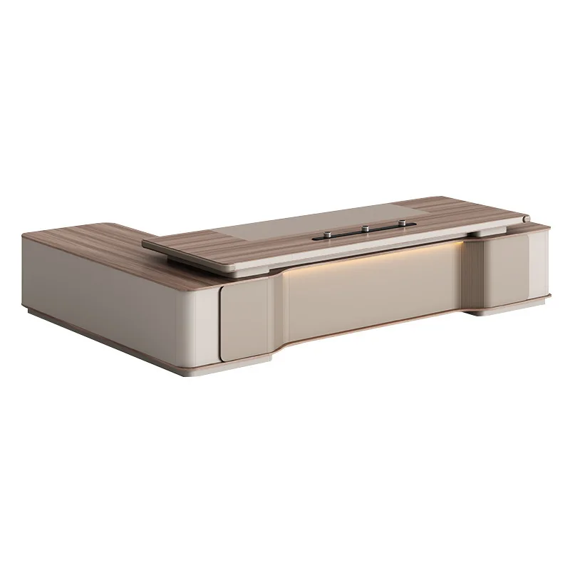 Simple Modern Light Luxury Boss Office Desk and Chair Combination President's Desk Board Type Large Class Desk Leader's Office C