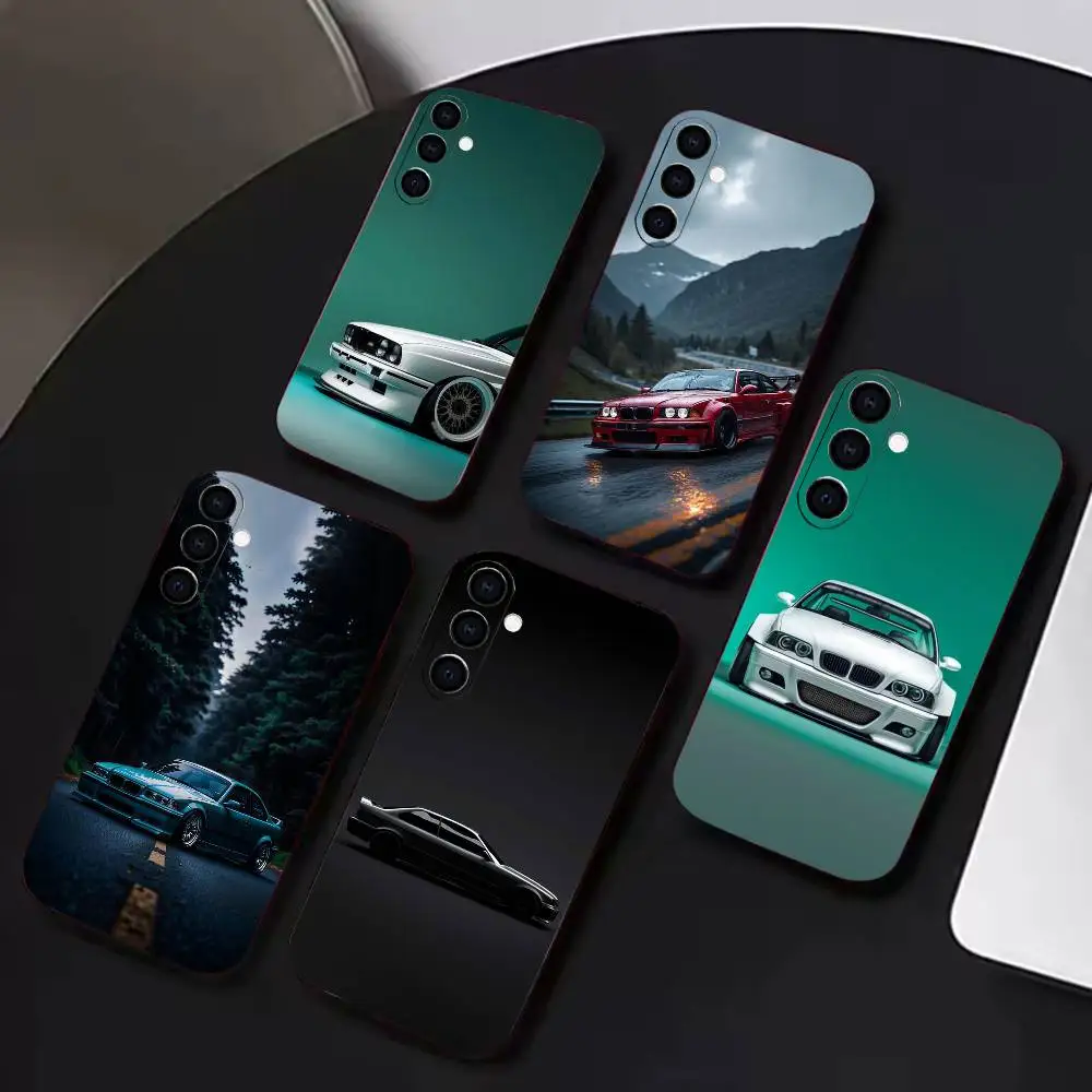 Car Turbo Beast classic M3 E30 Phone Case For Samsung A72,A53,A71,A70,A52,A73,A51,Silicone Black Soft