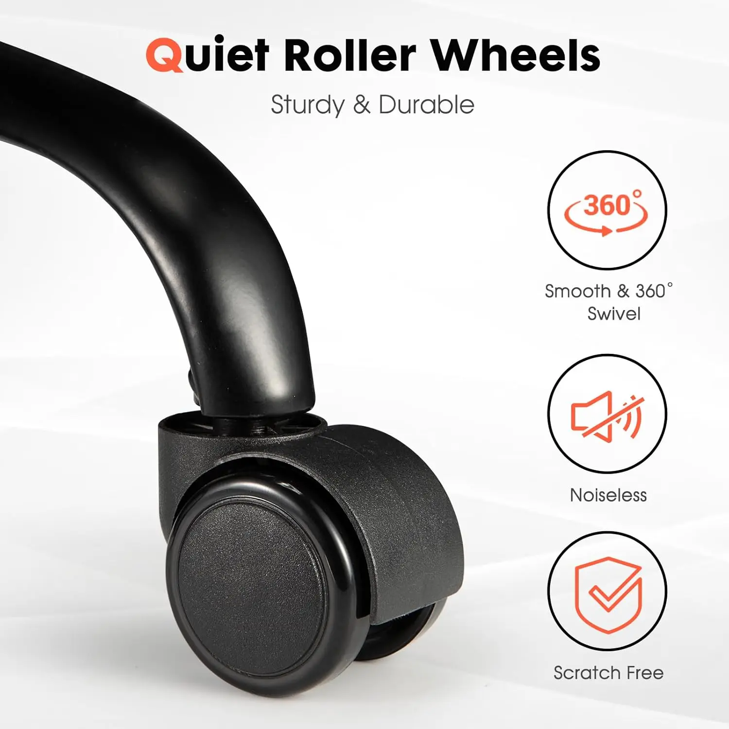 Adjustable Height Swivel Rolling Stool with Backrest and Wheels, Black