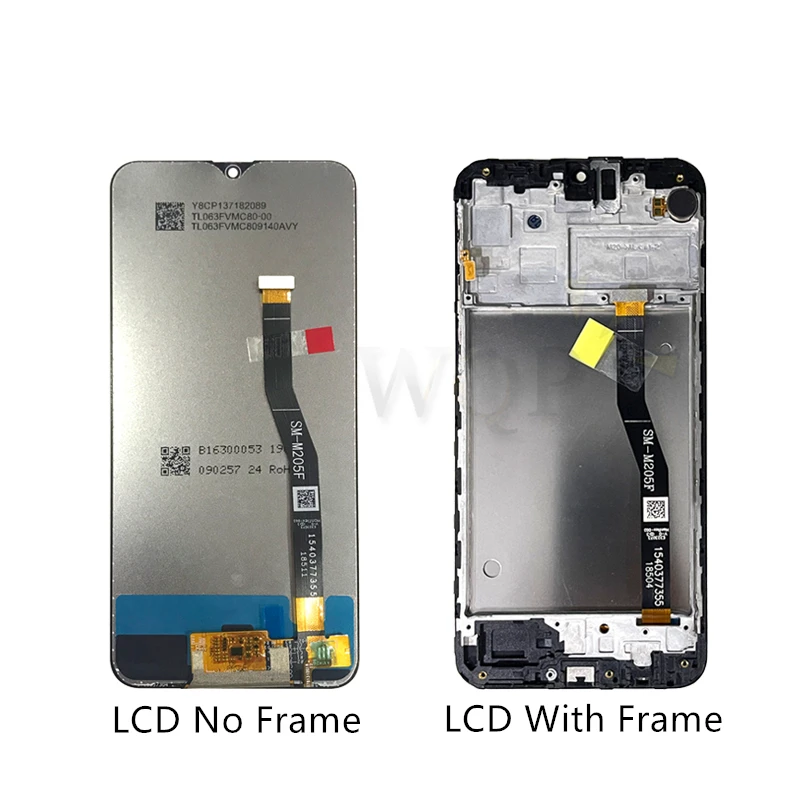 For Samsung Galaxy M20 2019 SM-M205 M205F LCD Display Touch Screen Digitizer Assembly With Frame Replacement m20 Display 6.3\