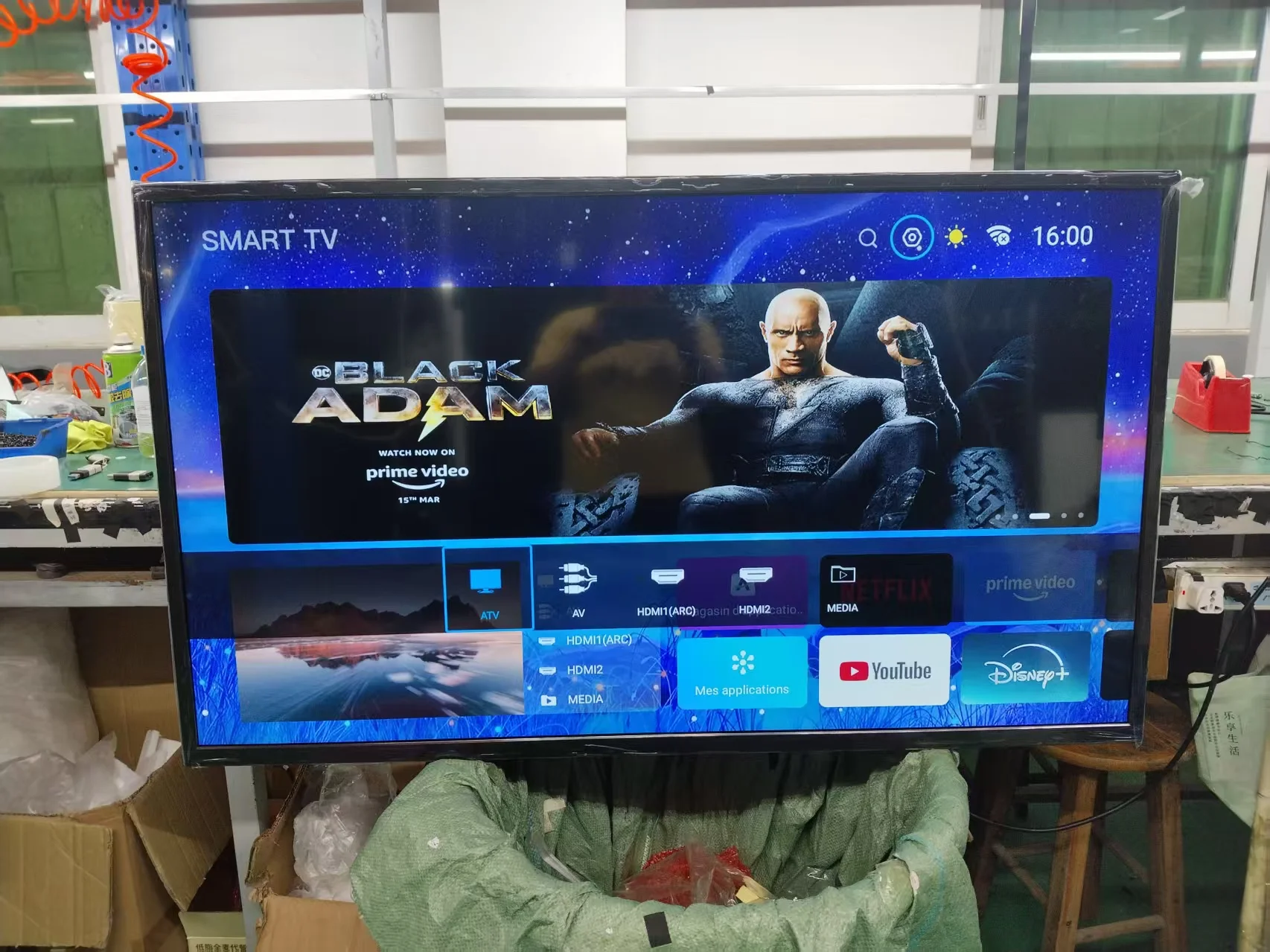 65inch TV Smart Android 4K UHD HDR LED Television Flat Screen Dolby Audio WiFi Remote Control Home Theater Monitor Big Screen