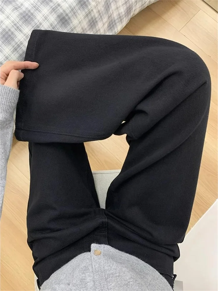 Luźne jeansy damskie z wysokim stanem, szerokimi nogawkami, o kroju litery A, nowe na jesień, luźne, nie legginsy, dzwony, dla figury typu gruszka...