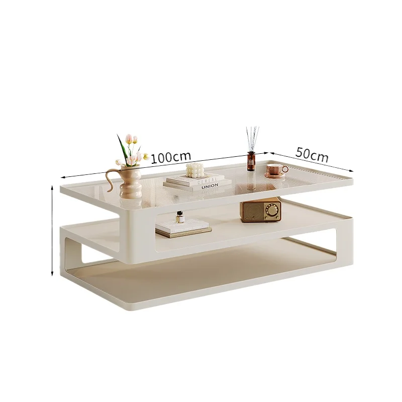 

Cream windshield coffee table living room household small apartment modern light luxury creative advanced living room furniture