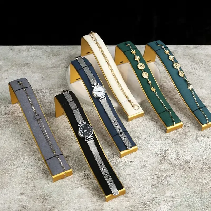 High-end Jewelry Display Stand For Single Bracelets Watch Show Rack shopping mall counter light luxury velvet Show Props