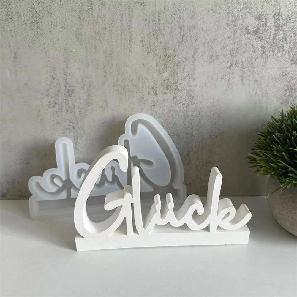 1PC Goodluck Silicone Mold, Lucky Representative Shape Gypsum Concrete Crafts Decoration Birthday Gift