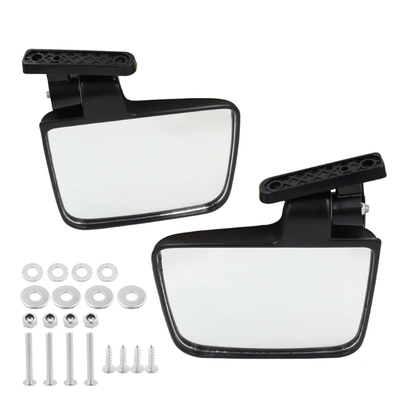 652F Shockproof Golf Cart Mirrors Universal Folding Side View Mirror Compatible For Club Car High Quality Auto Accessories 2x