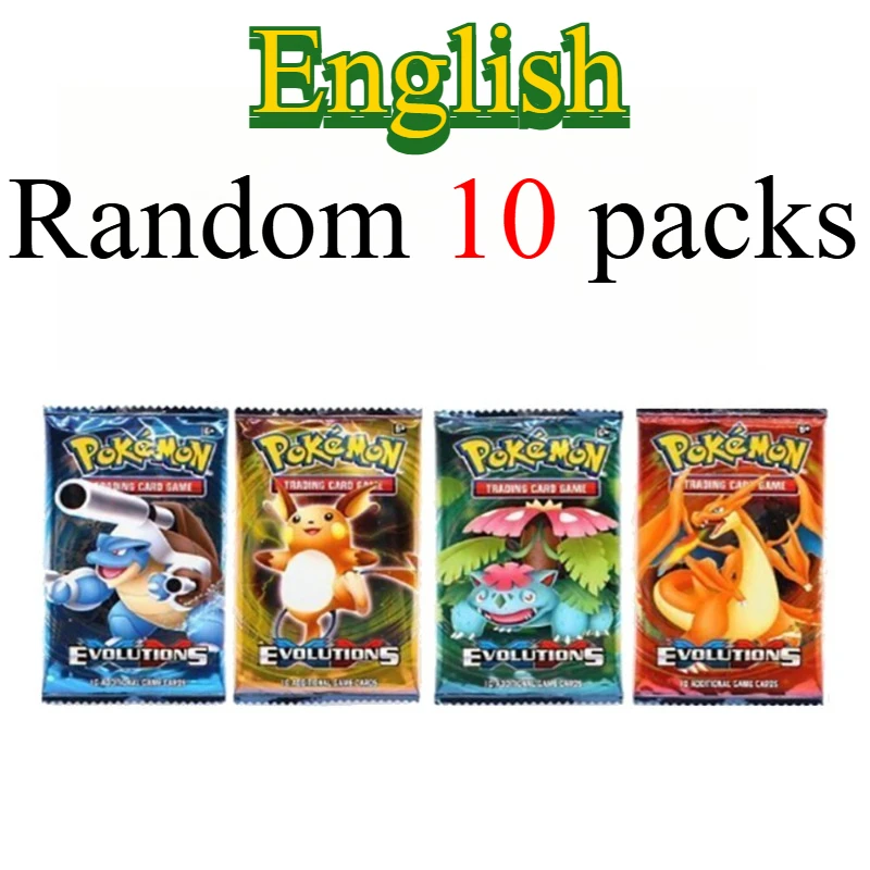 10 Pokémon-kaartpakketten, heldere sterren, 151 prismatische evoluties, PALDEAN FATES, Engelse versterking, gevechtstransactiekaartcadeau