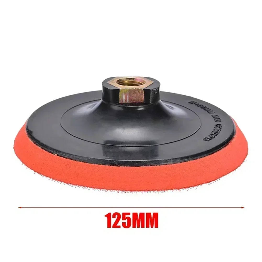 5inch 125mm Backing Pad Hook And Loop Buffing Pad Rotary Sanding Discs Car Polisher For Auto Polishing With Drill Adapter