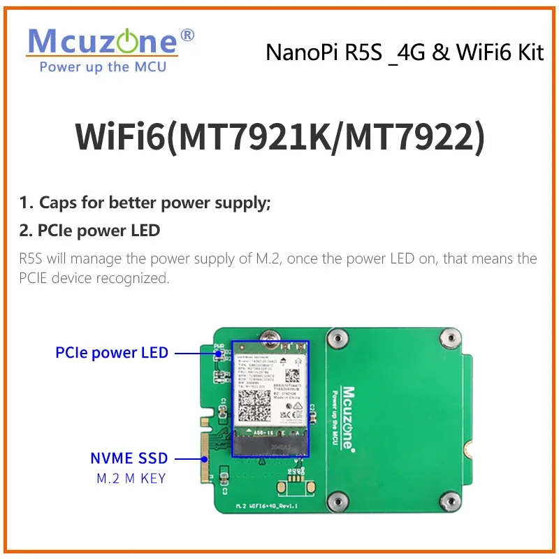 NanoPi R5S LTS dan 4G & WiFi6 Kit,RK3568B2, 4GB DDR dan 32GB emmc, 2.5G ethernet * 2,MT7922(wifi6) dan 4G LTE driver gratis