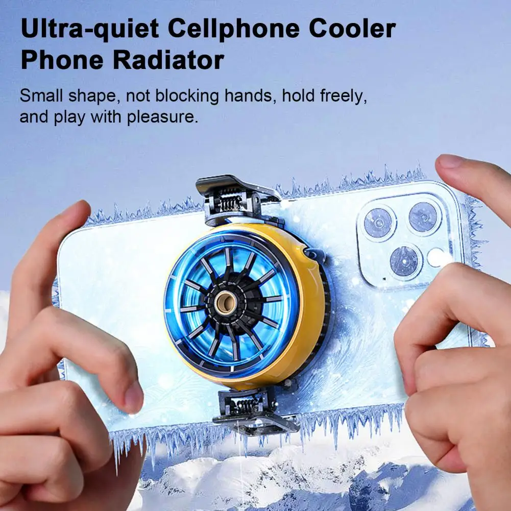 Mobile Phone Cooler Plug-And-Play Low Noise Strong Wind Ultralight Enlarged Cooling Area Semi-Conductor Phone Cooling Fan Radiat