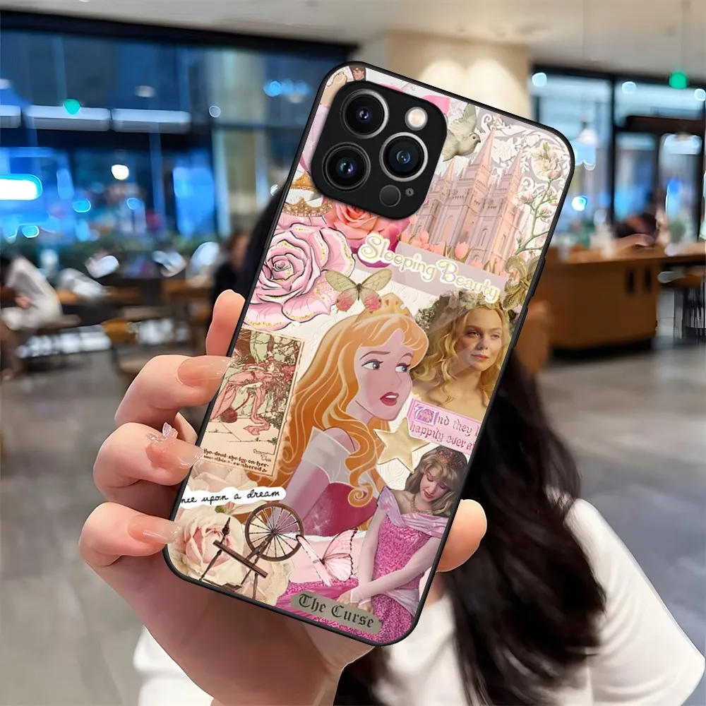 Princess Aurora Phone Case For iPhone 13 15 14 12 11 Pro XS Max Plus Mini X XR 8 7 6s SE2020 Tempered Glass Coque image 2
