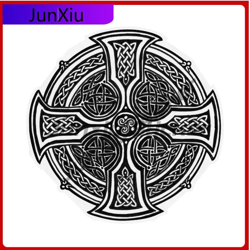 

Celtic Cross Irish Style Black Cross Knot Sticker Car Funny Decoration Stickers Camper Suv Decals Pvc Accessories For Car Truck