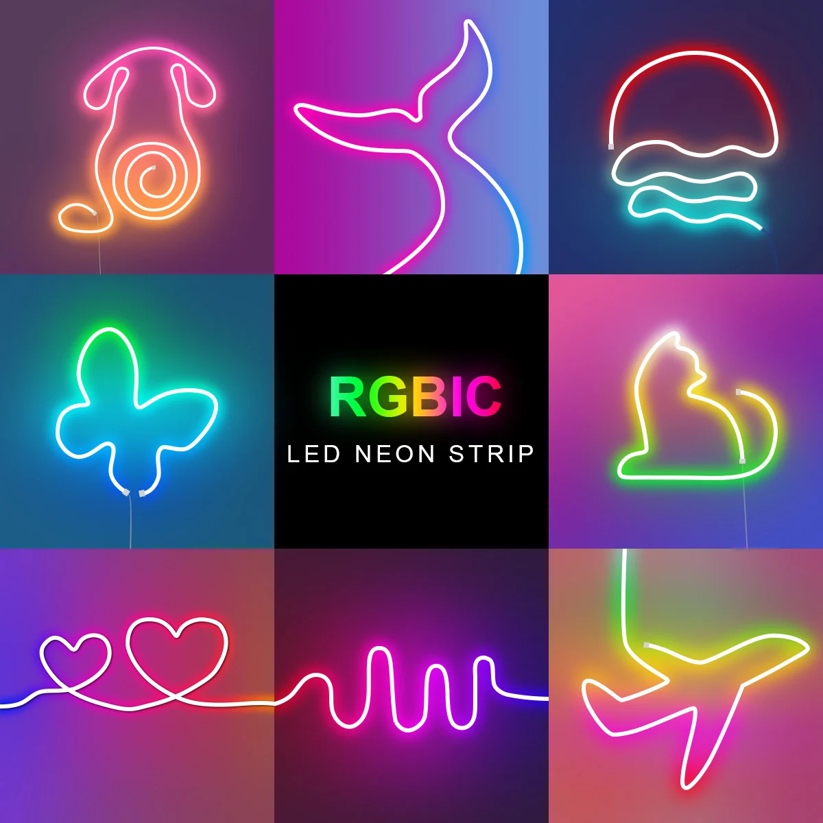 USB 5 فولت RGBIC حلم اللون مطاردة النيون LED قطاع ضوء بلوتوث الموسيقى مزامنة التحكم سيليكون النيون حبل ضوء للمنزل ديكور الحفلات