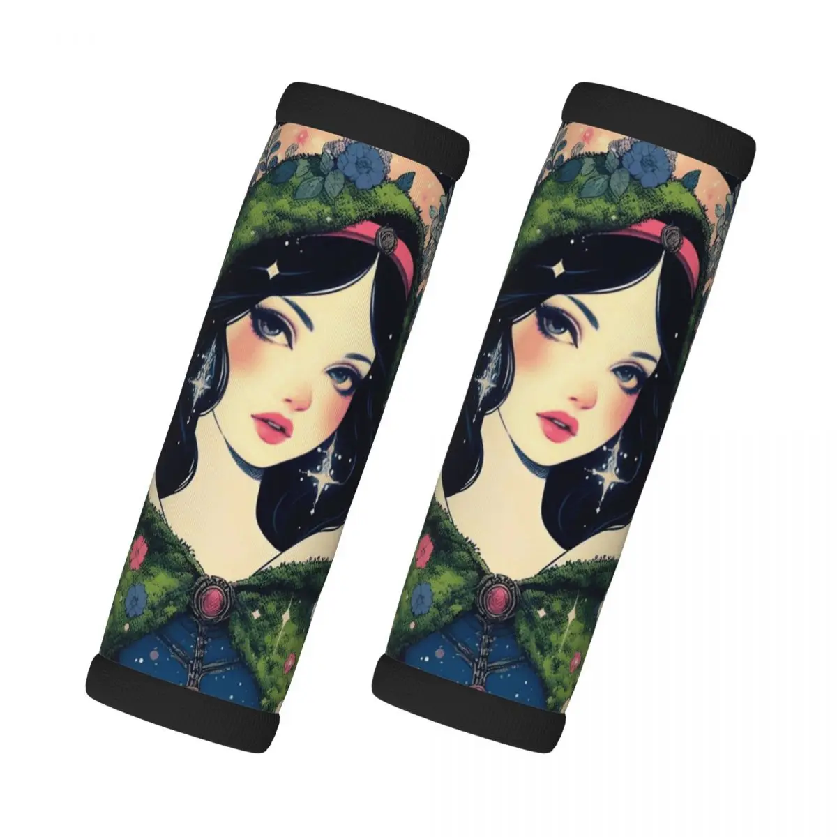 

Custom Snow White And The Seven Dwarfs 2 Pcs Luggage Handle Wrap Refrigerator Handle Suitcases Travel Accessories