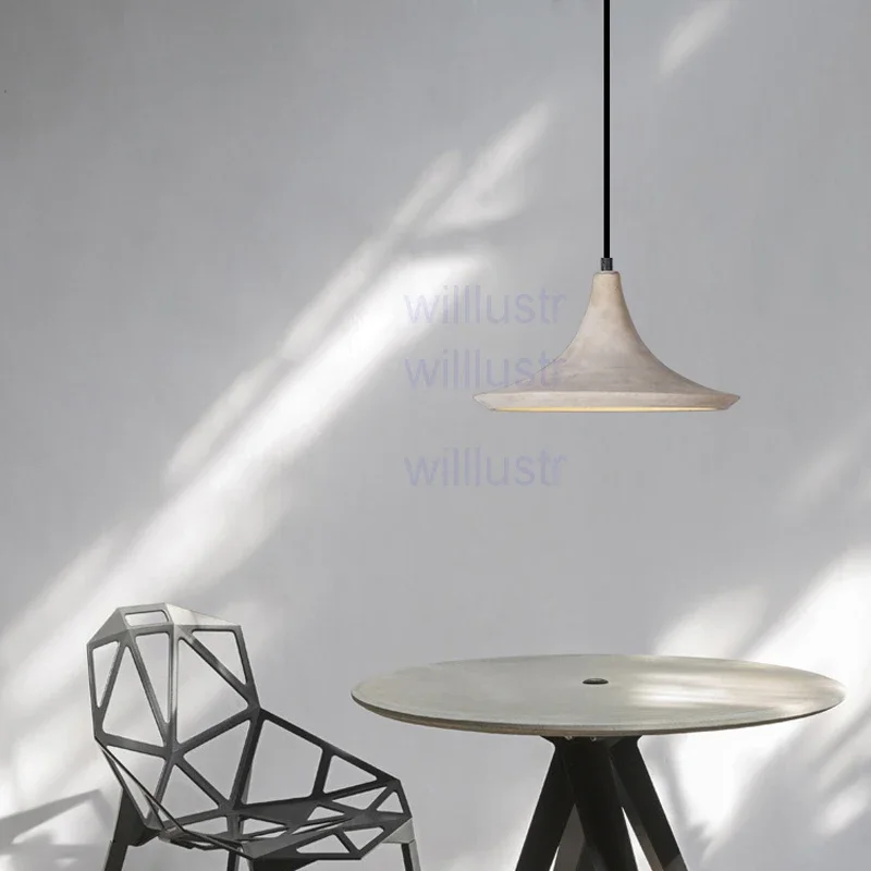 Nordic Concrete Pendant Light Natural Cement Suspension Lamp for Dining Room Restaurant Hotel - Ceiling Chandelier Hanging Light