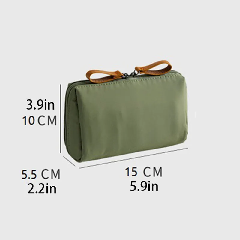 Borsa cosmetica da viaggio in stile Ins, Mini borsa per il trucco portatile con scomparti multipli, piccolo organizzatore di cosmetici