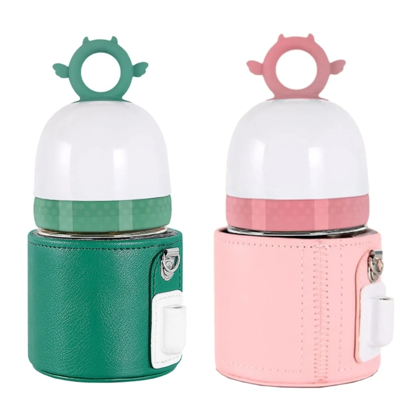 

150ML Newborns Baby Milk Bottle with USB Milk Bottle Warmer Bag Adjustable Temperature for Infants Winter Outings