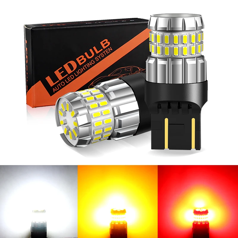 2 шт. автомобильные сигнальные лампы светодиодные лампы 4040 60SMD T20 7443 светодиодные W21/5 Вт 12 В автоматический светодиодный указатель поворота задние фонари Canbus без ошибок