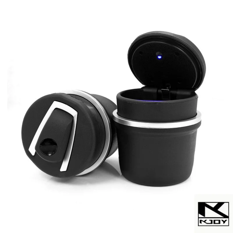kkjoy Universal LED Ashtray Portable Auto Ash Cup suit for different vehicles