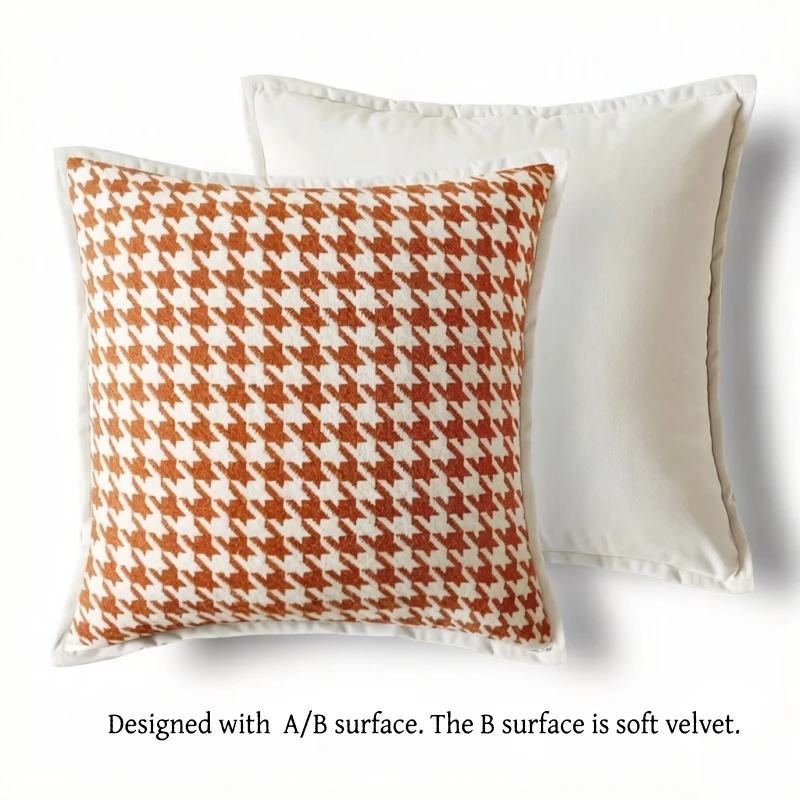 

Pillowcase 45x45 with AB Face Classic Vintage Sofa Backrest Pillows Decorative Cushions with Warm and Cozy Tone