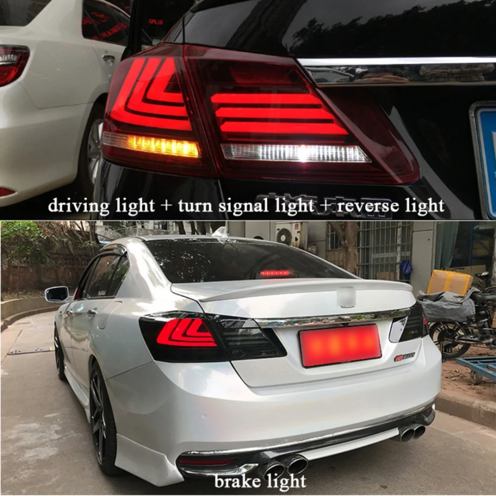 

9th Gen LED Modified Taillights 2013 2014 2015 Sequential Indicator Tail Light For Honda Accord VTi Rear Tail Lamp Assembly