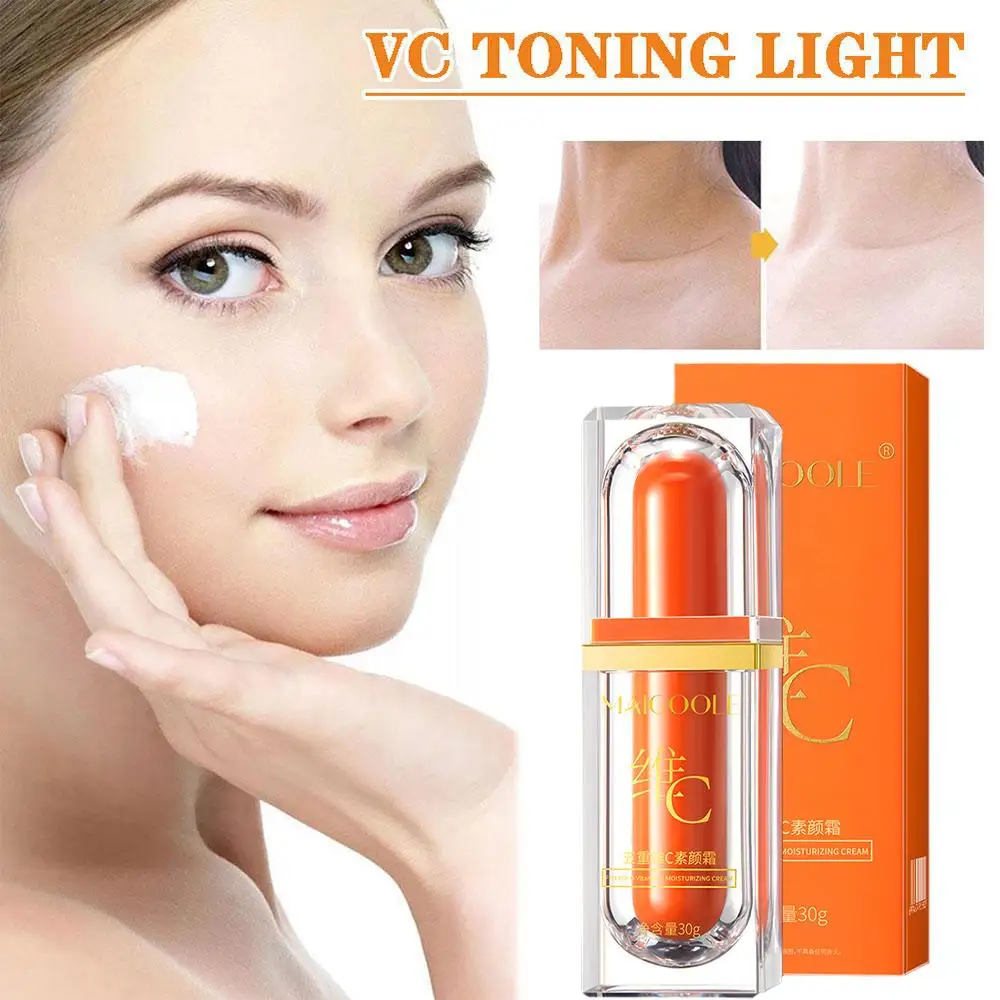 Vitamin C Gesichts creme White ning VC fünf Ton Feuchtigkeit creme Anti Pickel Hautfalten Flecken Pflege Alterung Aufhellung Entferner es m7b3