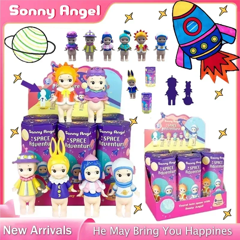 

6 шт. Sonny Angel Cherry Blossom Series Nigbt-versie Cherry Blossom Limited Edition Blind Box Ornamenten Leuke вещающая