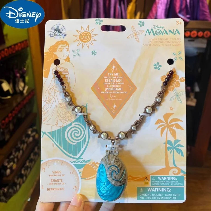 New Hot Replica Disney Moana Necklace Animation Peripheral Cartoon Ocean Shape Necklaces With High-Looking Birthday Xmas Gift