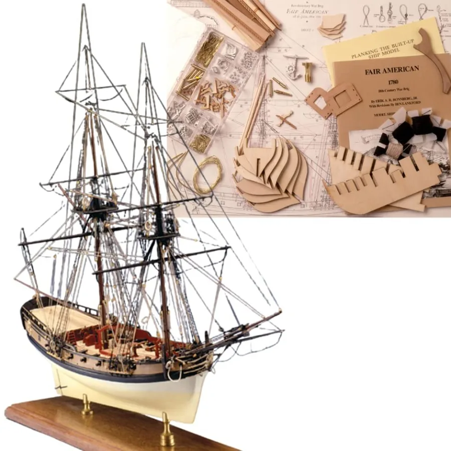 

Model Shipways 1778 Fair American 14Gun Privateer Historic Set Kit Wood Boat New 1:48 ModelExpo