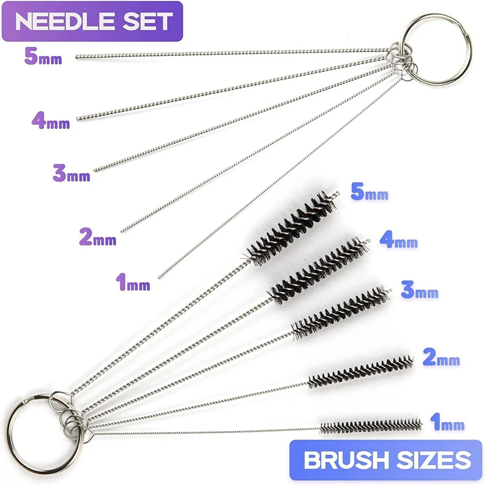 AF89-에어브러시 청소 키트 금속 에어브러시 청소 키트 에어브러시 분무기 액세서리 0.2/0.3/0.5 Mm