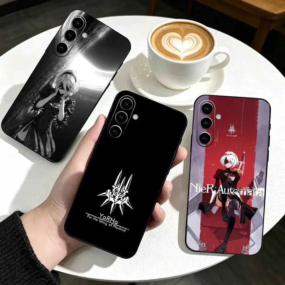 N-Nier Automata GameS   Phone Case Black Silicone Soft For Samsung Galaxy A73,A72,A71,A70,A53,A52,A51