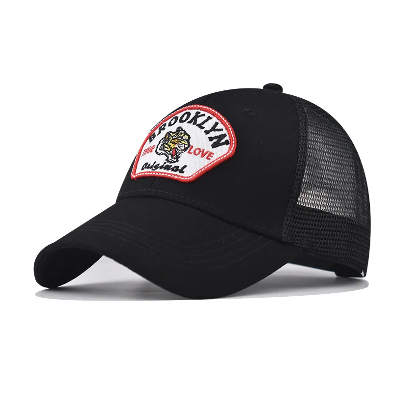 

New Outdoor Brooklyn Embroidered Baseball For Men And Women Tiger Trucker Hat Personalized Breathable Mesh Cap
