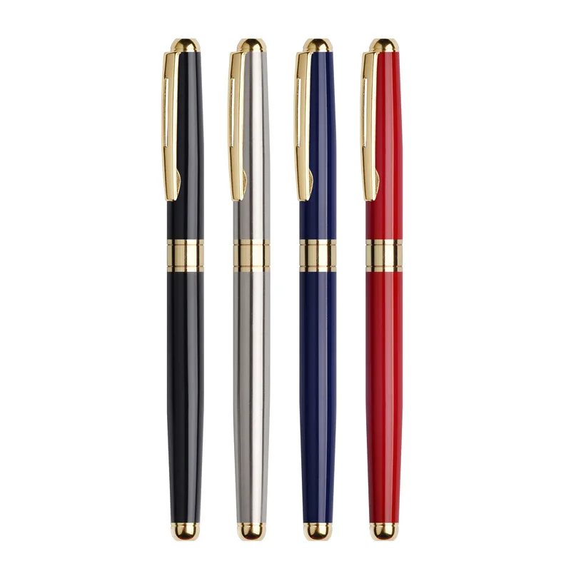 High Quality Ballpoint Pen Business Signing Pen Stainless Steel Material Replaceable Refill Office School Supplies Stationery