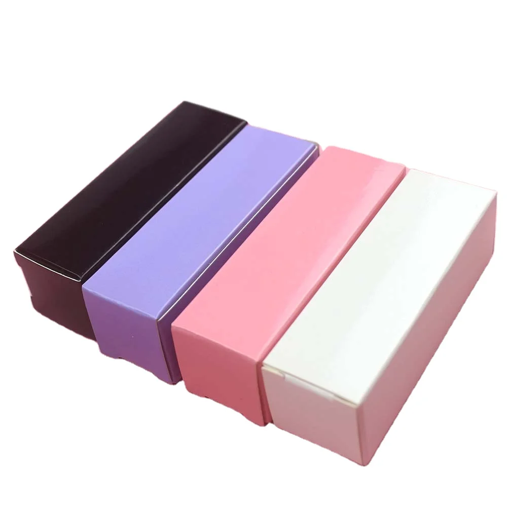 10/20/30pcs Cosmetics Packaging Paper Box Glossy Pink Black White Boxes for Big Brush Lip Gloss Tube Lipgloss Packaging 28*89mm