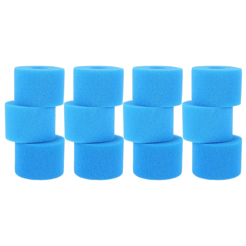 

12PCS For Intex Pure Spa Reusable/Washable Foam Hot Tub Filter Cartridge S1 Type