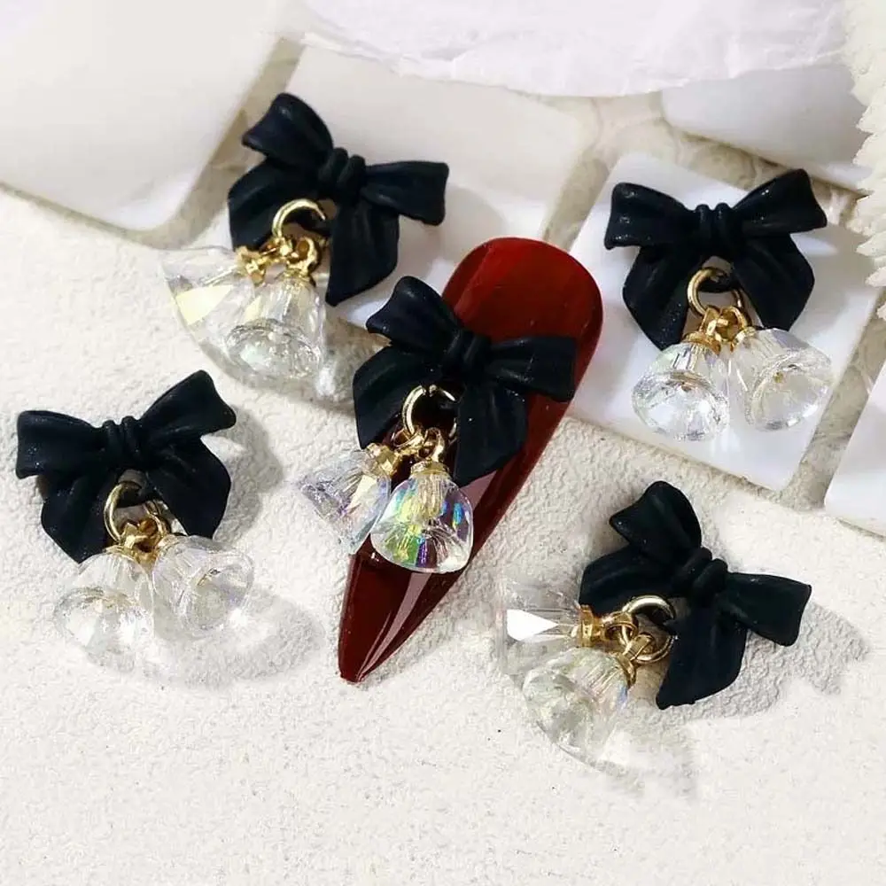 Accessories Bowknot Nail Ornament Christmas Nail Decorations Christmas Nail Drills Bow Nail Rhinestones 3D Nail Jewelry