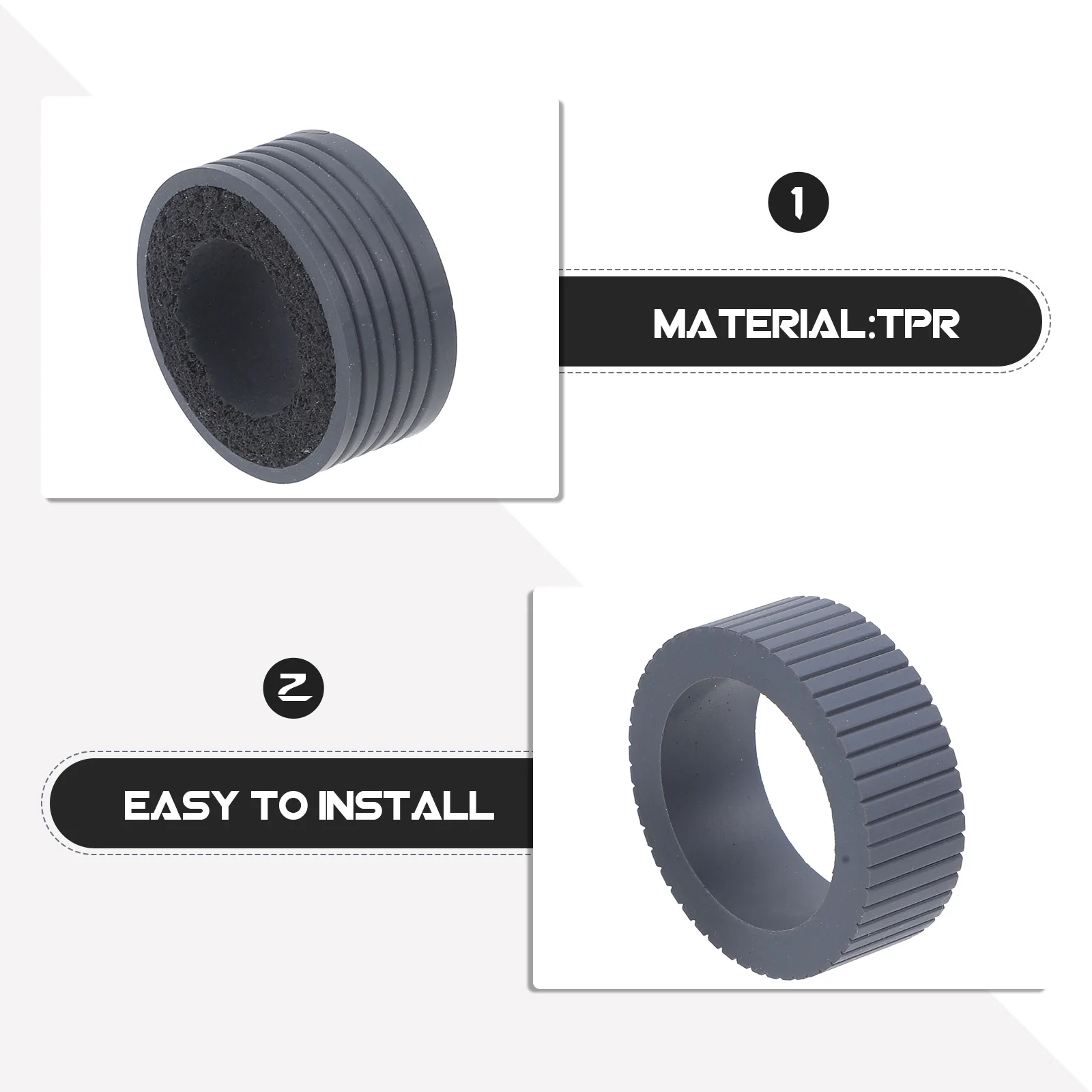 

4Pcs Scanner Roller Pager Tpr Material Durability Precise Fit Enhance Efficiency Accessories Replacement
