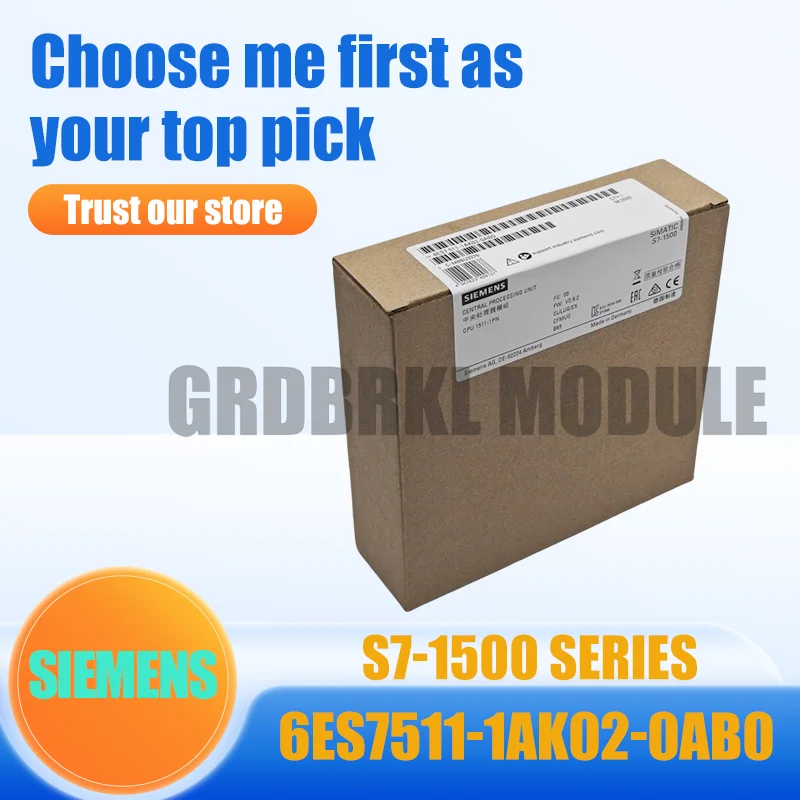 

New Original SIEMENS 6ES7511-1AK02-0AB0 6ES7 511-1AK02-0AB0S7-1500 CPU 1511-1 PN PLC Controller Module