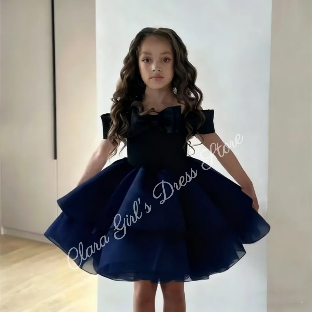 Прекрасное атласное пышное платье с цветочным узором для девочек-цветочниц для маленькой принцессы на свадьбу, конкурс красоты, вечерние бальные платья на день рождения