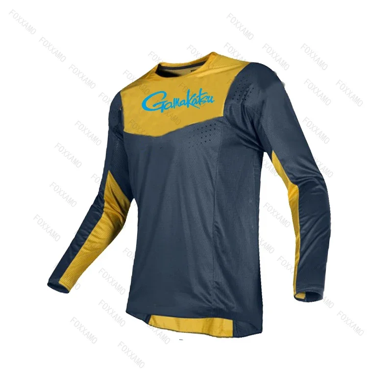 

2025 Fishing Shirt Men Summer Outdoor Fishing Clothing Sunscreen Long Sleeve Gamakatsu Casual Shirts Anti-UV Fishing Shirts